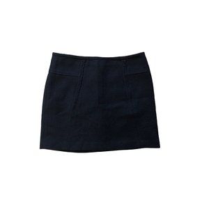Willi Smith Black Office Wear Wool Blend Woven Skirt 6